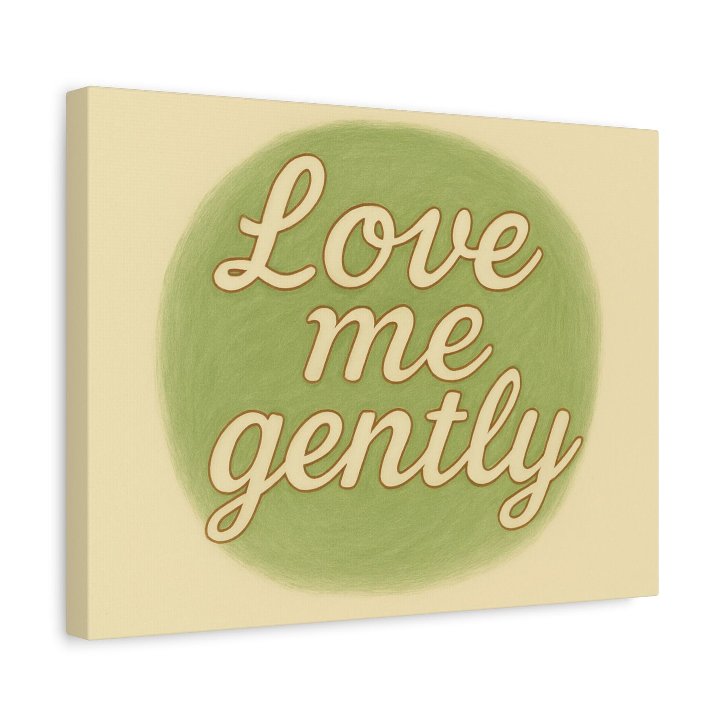 Inspirational Wall Art - 'Love Me Gently' Matte Canvas