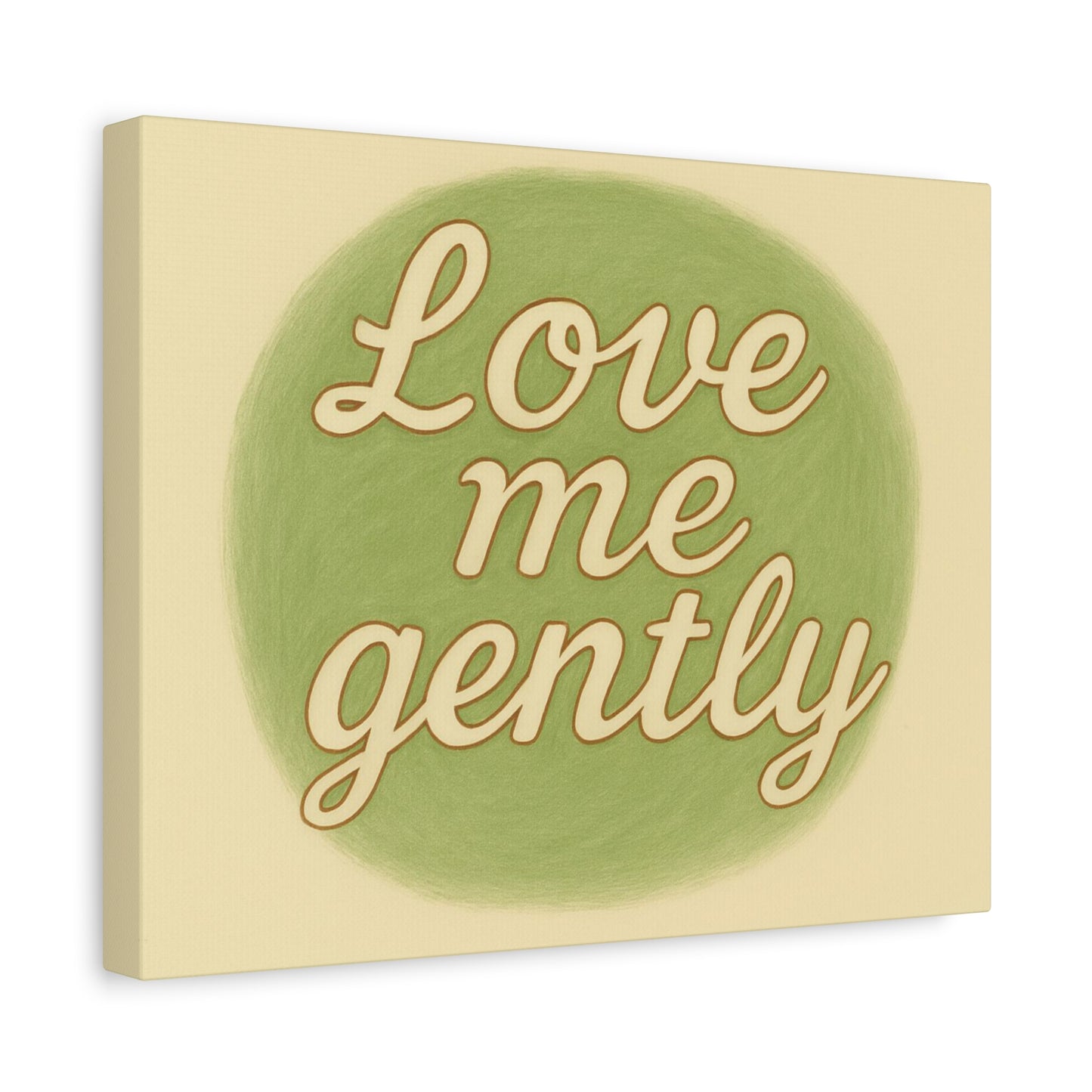 Inspirational Wall Art - 'Love Me Gently' Matte Canvas