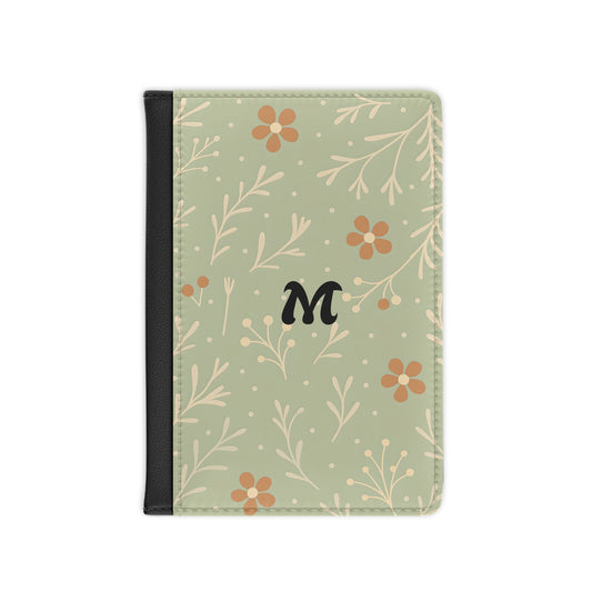 Floral Passport Cover with Custom Initials | Travel Accessory